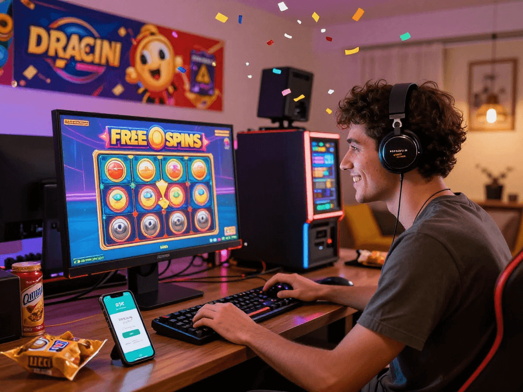 Jogador na SPBET aproveitando promoção de bônus de 200 rodadas grátis.