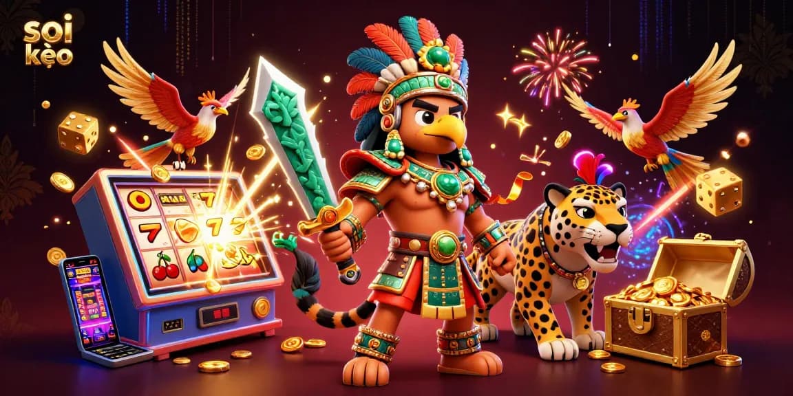 Engage with soi kèo insights and strategies through a vibrant 3D casino illustration depicting exciting game elements and characters.
