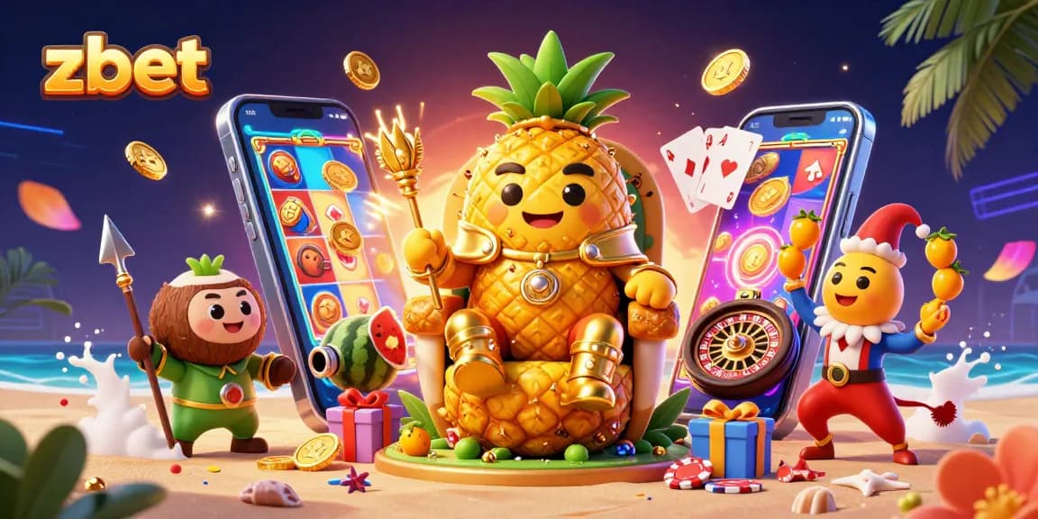 Experience excitement with zbet featuring a tropical beach casino and vibrant game elements