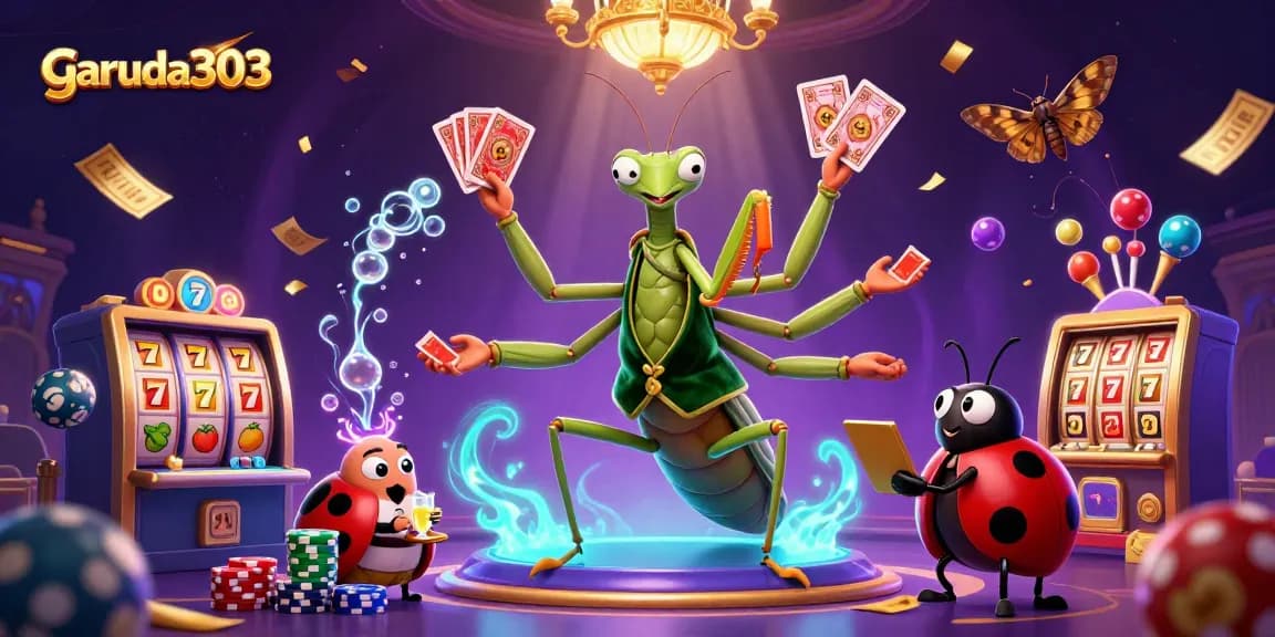 Experience thrilling gameplay at garuda303 with vibrant 3D casino characters and colorful slot elements.
