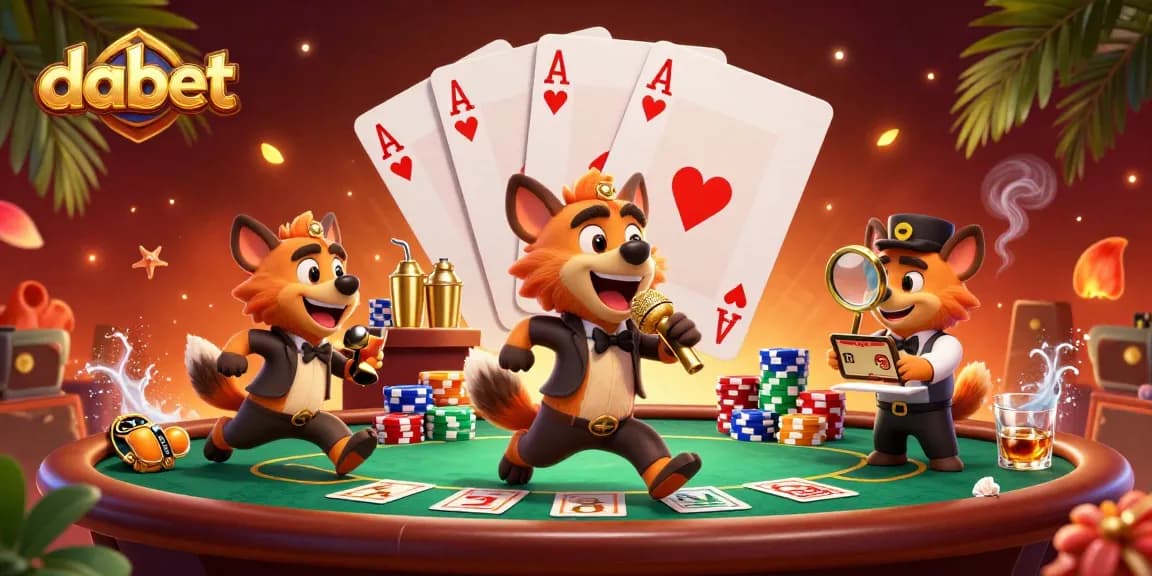 Experience the vibrant dabet casino club with hyenas staging comedy and cocktails.