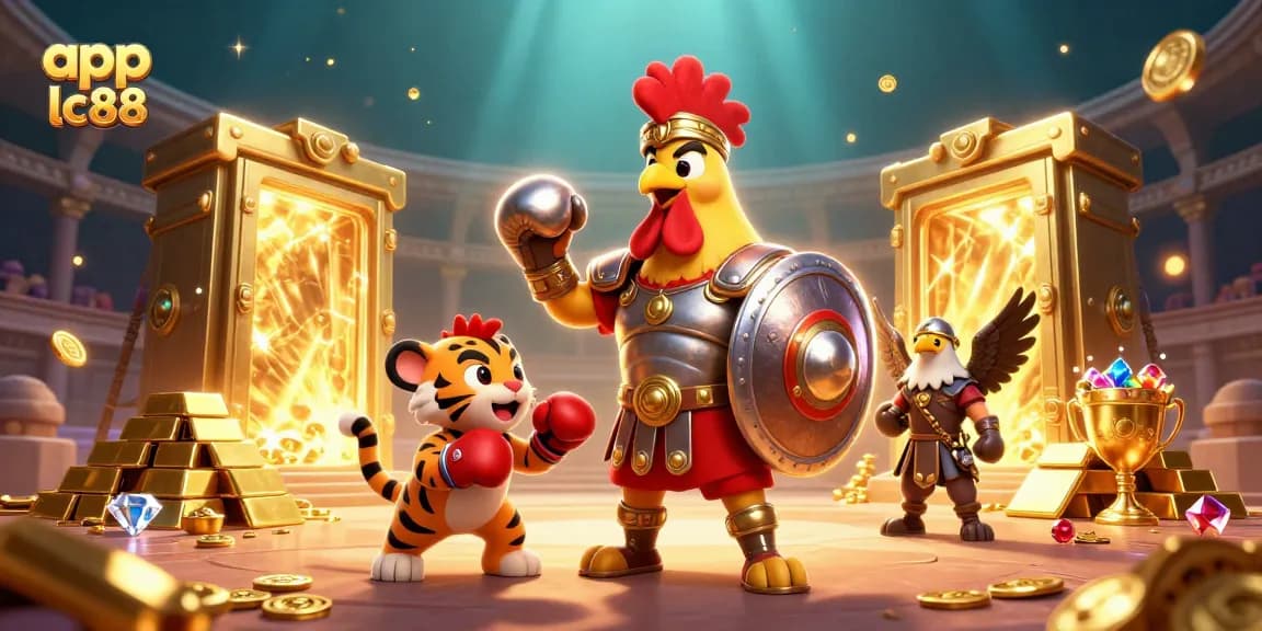 Engage with app lc88 in an immersive casino scene filled with treasures and vibrant characters.