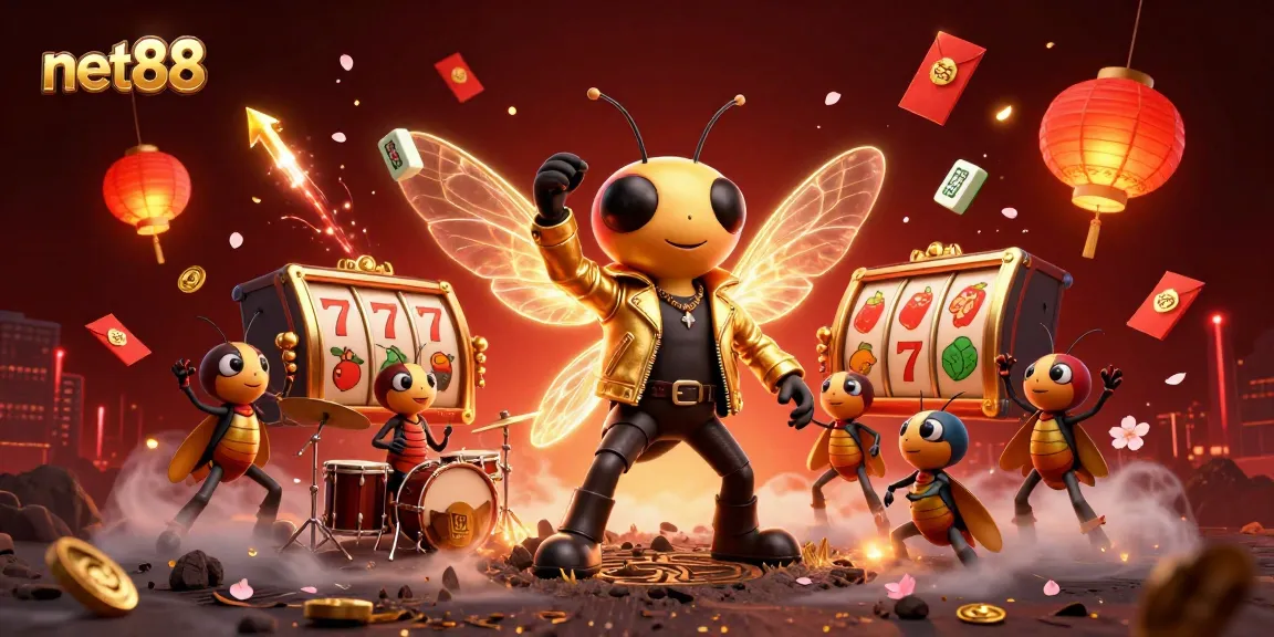 Engage in thrilling games and bonuses at net88 with vibrant 3D casino illustration
