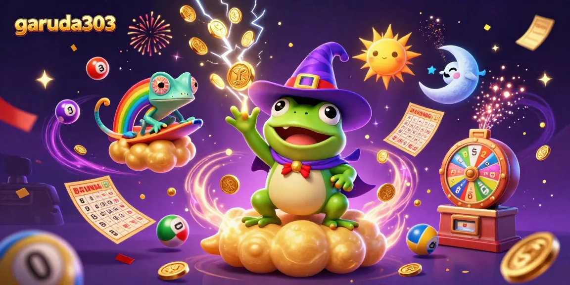 Experience excitement with garuda303 as the weather wizard frog conjures golden coins amidst vibrant game elements.