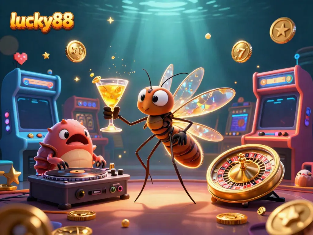 Experience the lively world of lucky88 with vibrant casino elements and characters.