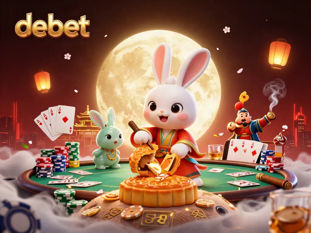 Experience the exciting world of debet with a lively illustration of casino elements and folklore.