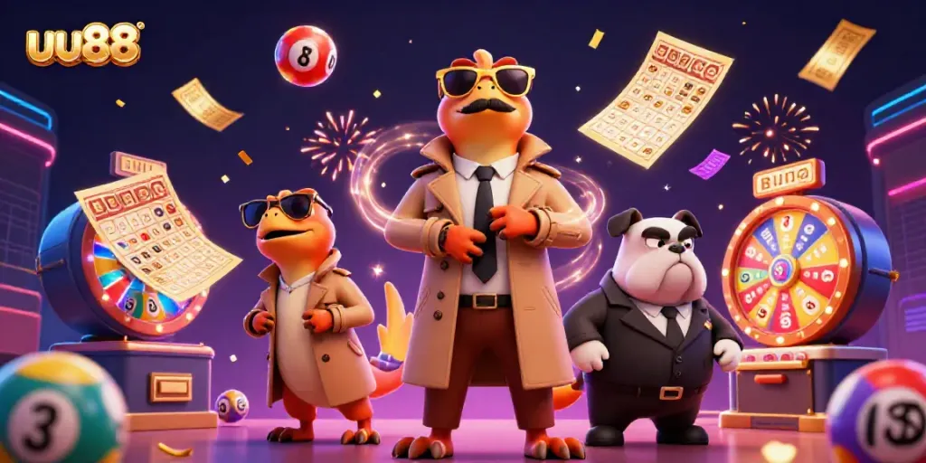 Experience thrilling excitement with uu88 in a dynamic casino scene featuring raptors and a bulldog.