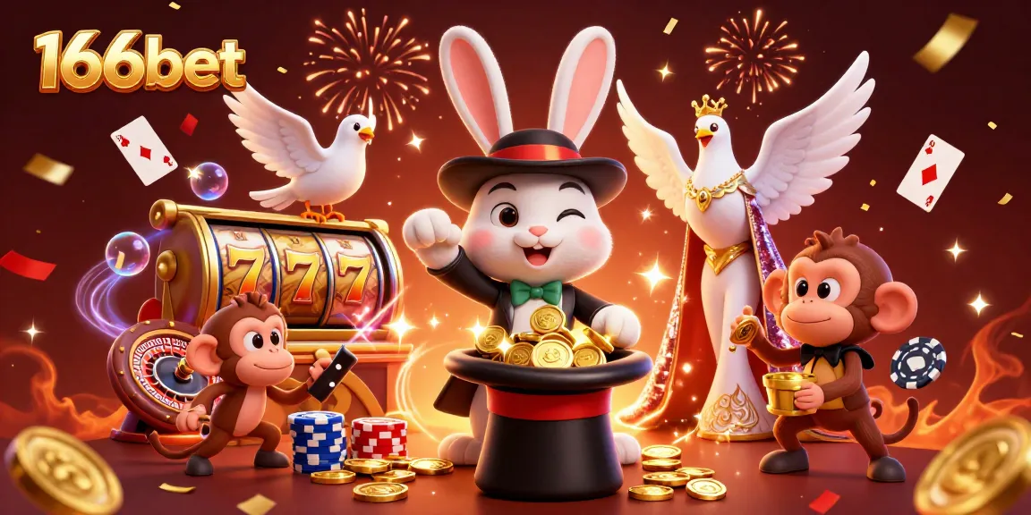 Engage with 166bet’s lively gaming experience featuring slots, exquisite characters, and sparkling excitement.