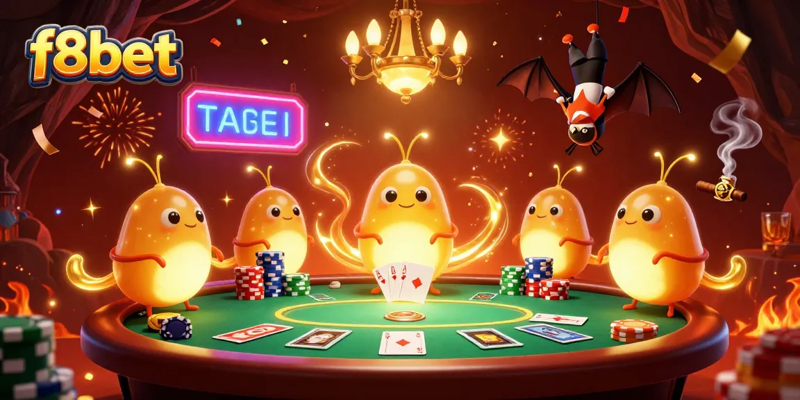 Experience thrilling gameplay at f8bet in a vibrant cave casino illuminated by glowworms.