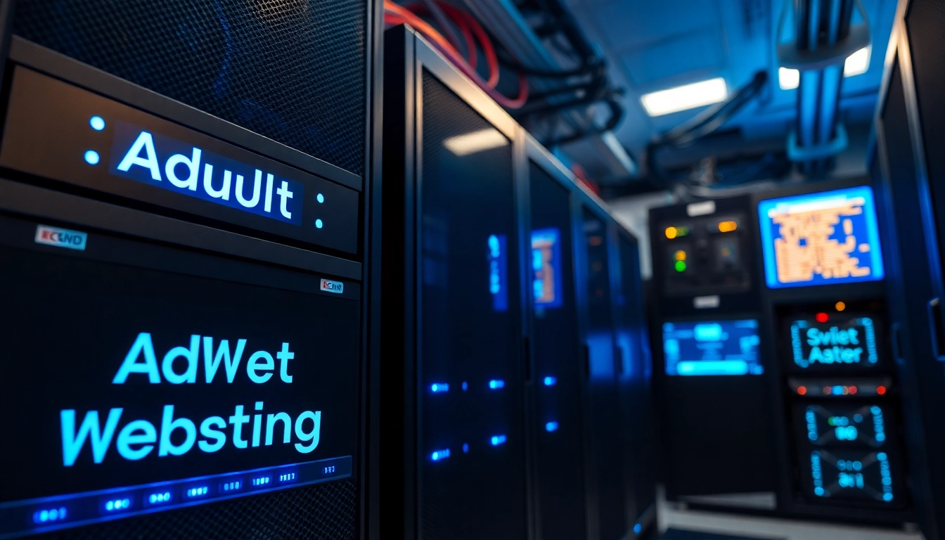 Enhance your online presence with leading adult web hosting solutions showcased in a professional server setup.