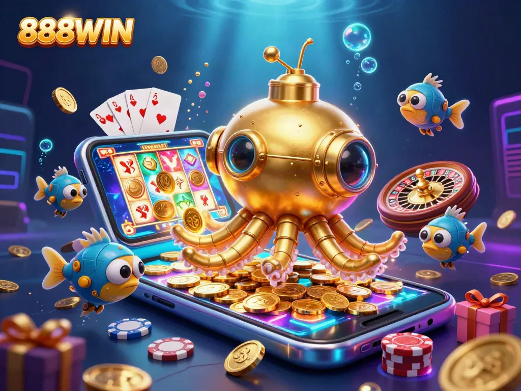 Spin golden reels and win with 888WIN's immersive underwater casino adventure.