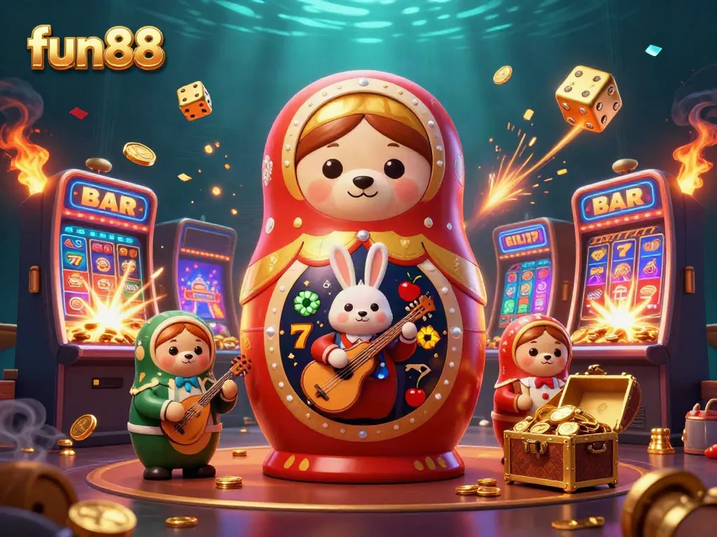 Play exciting casino games with fun88 in a vibrant and dynamic 3D setting.