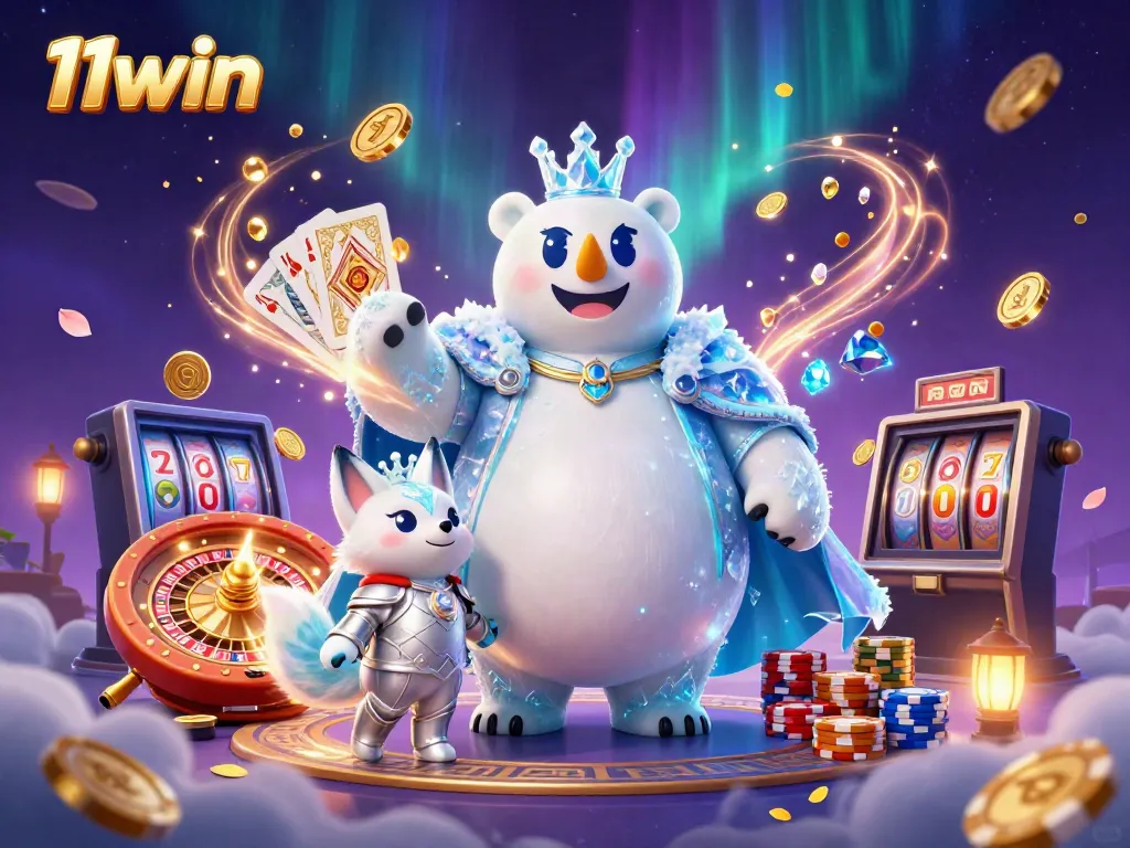 Experience the excitement of 11win with a dynamic casino scene featuring vibrant game elements.