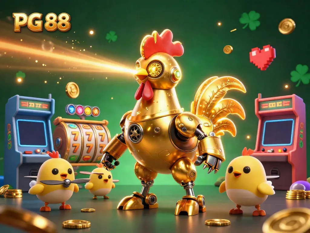 Play thrilling games at PG 88 with vibrant 3D characters in a lush casino environment.