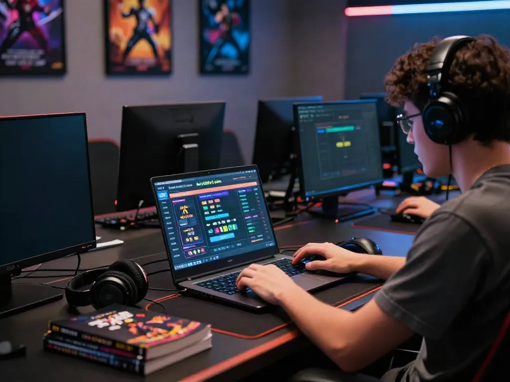 Engaging online gambling experience at https://fc88v1.com/ with modern gaming setup and immersive atmosphere.