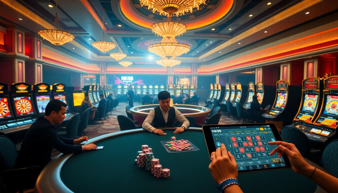 Engage in the thrilling experience at NK88, featuring vibrant casino games and interactive digital gambling.