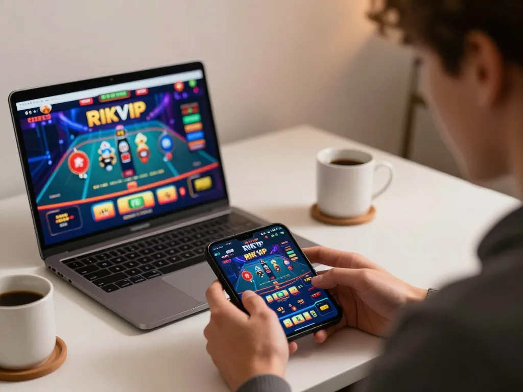 Play exciting RIKVIP online casino games on mobile while strategizing for better odds