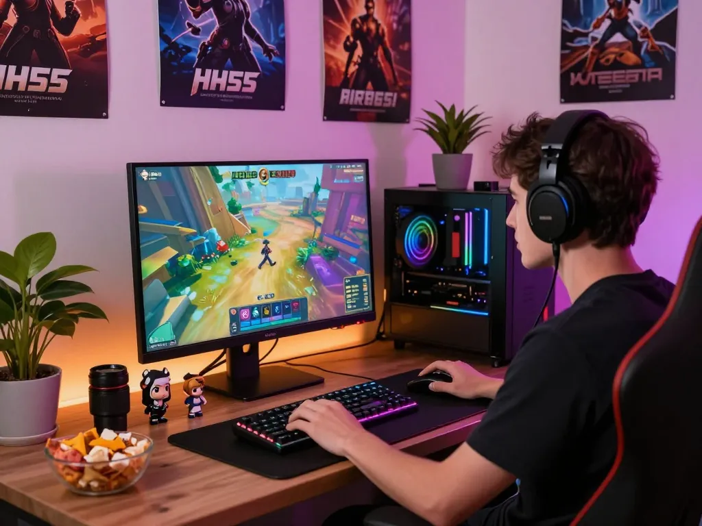 Engaging gaming scene showcasing HH55 platform with player immersed in action.