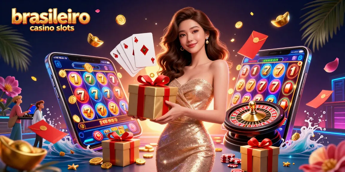 Play exciting brasileiro casino slots amidst festive symbols and lavish prizes.