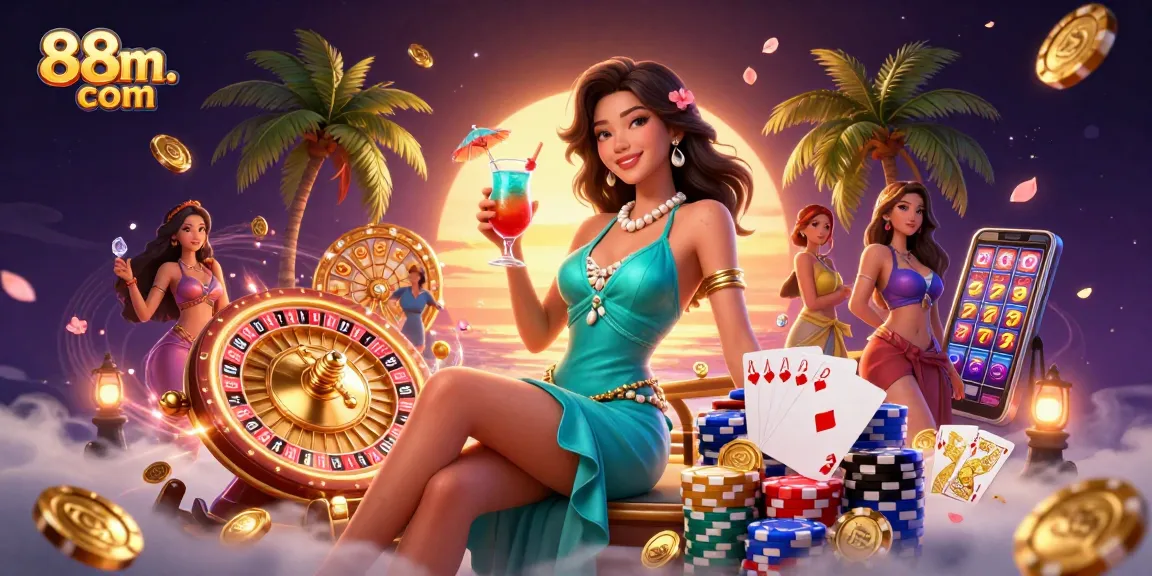 Win big on 88m. com with exciting casino games featuring gold coins and glamour.
